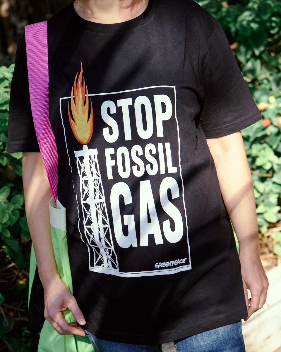 Alternative view of STOP FOSSIL GAS T-SHIRT