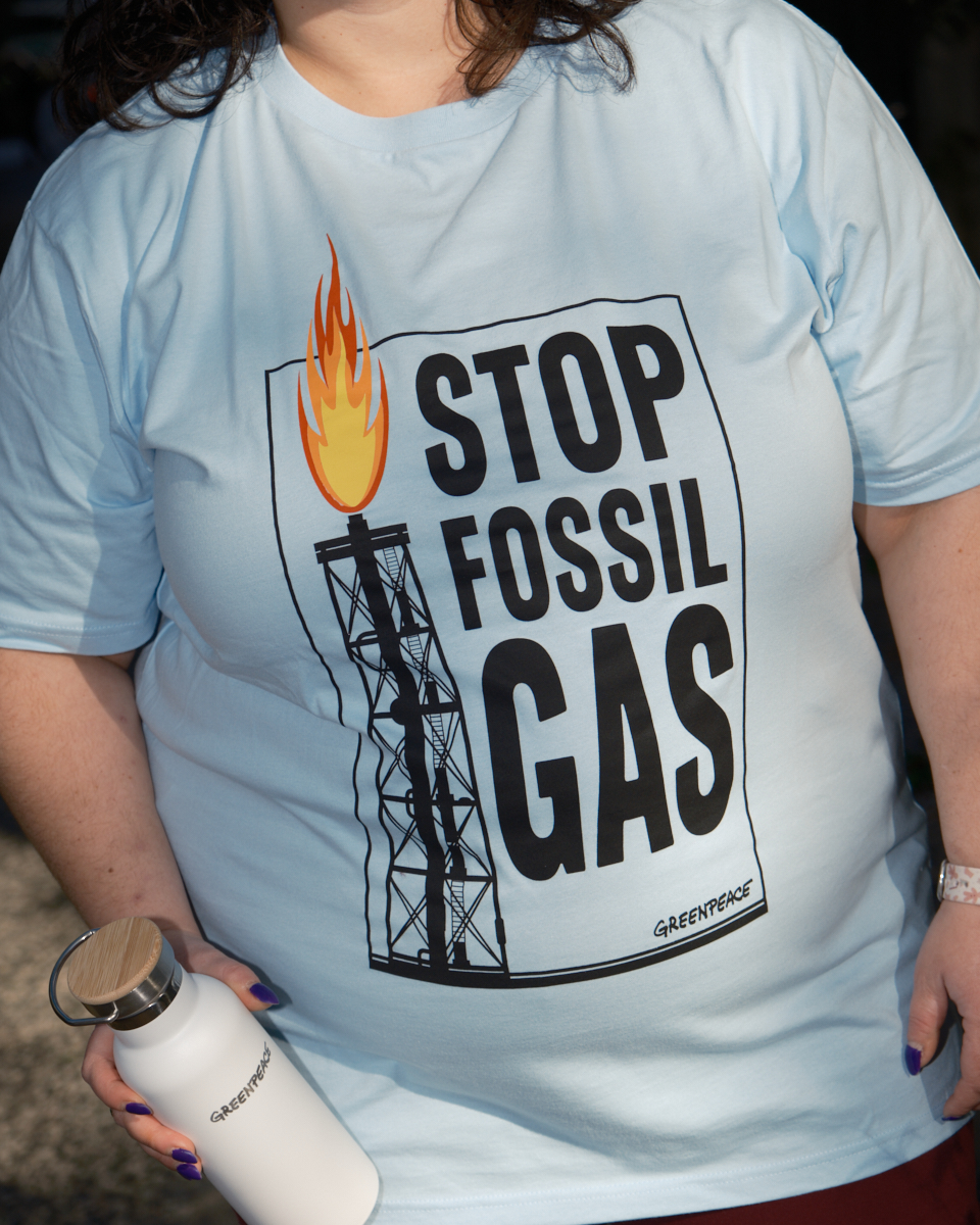 STOP FOSSIL GAS T-SHIRT